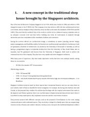 A new concept in the traditional shop house brought by the Singapore architects.docx
