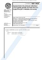 NBR 14626 - 2000 - Equipamento de Proteção Individual - Trava Queda Flexivel - Especificação e Mé.pdf