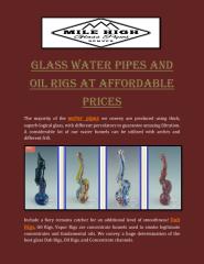 Glass Water Pipes And Oil Rigs At Affordable Prices.pdf