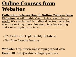 Collecting Information of Online Courses from Websites.pptx